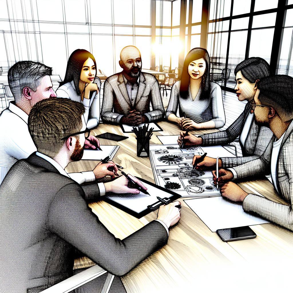 Group of people consulting