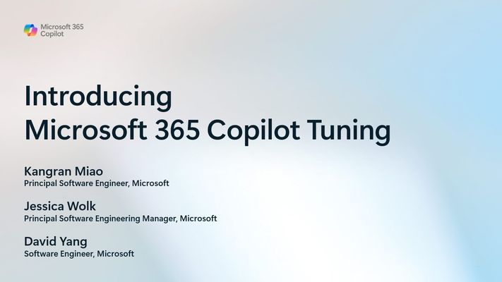 Unlocking Smarter AI with Microsoft 365 Copilot Tuning